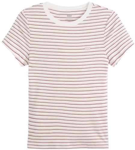 Levi's Essential HM SS Tee T-Shirt, Gianna Stripe Zephyr, L Femmes