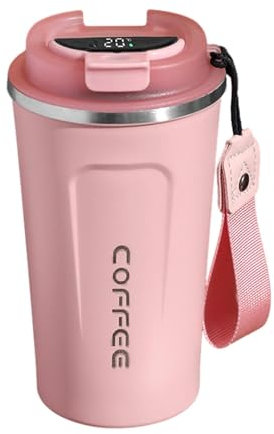 Thermal Smart Cup - Digital Water Bottle, 18oz Coffee Cup | Temperature Display, Coffee Thermometer, Stainless Steel Wall Vacuum Insulated Flask, Travel Mug for Car, Home, Camping, Picnic