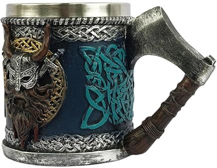 Gothic Coffee Cup - 450ml Gothic Beer Mug | Vikings Skull Mug | Vikings Beer Mug Tankard | Travel Coffee Mug | Water Drinking Cup for Partyy Or Bar and Family Gatherings