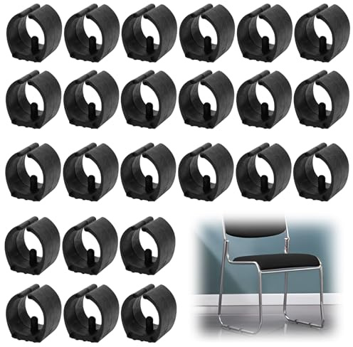 24 Pièces 25MM Patins de Protection pour Pieds de Chaise en Forme de U, Capuchons en Plastique Antidérapants et Résistants à l'usure, Adaptés aux Tubes Ronds, pour Chaises de Bureau et Tabourets