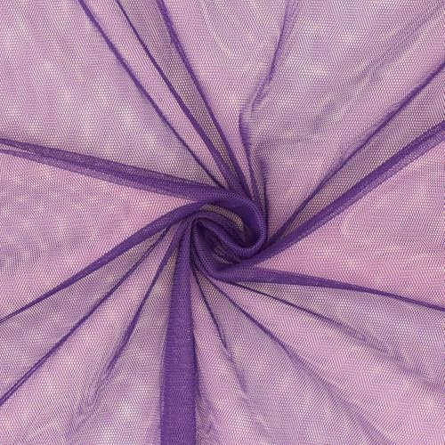 Softtüll Stoff, weicher Tüll, Tüllstoff als Meterware, Kostümstoff, Dekostoff, uni lila (Länge am Stück: ab 100cm / Breite: 155cm)