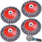 Wire Brush Angle Grinder: M14 125 mm Wire Brushes for Angle Grinder, Angle Grinder, Disc Brush, Cup Brush, Angle Grinder, Wire Brush Set for Descaling, Polishing and Deburring (4)