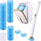 TOCMSNHG Disposable Toilet Brush, Toilet Brush with 48 Refills, Replacable Wall Mounted Toilet Brushes Set with Holder for Bathroom Cleaning
