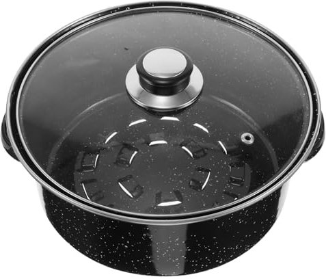 Gatuida Padella in Ghisa Smaltata Con Pentola Antiaderente Per Induzione Cottura Del Pane Nera Per Dolci Carni e Verdure