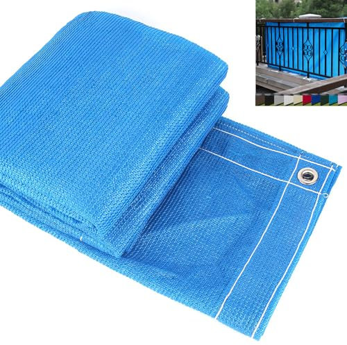 OTIGA Brise Vue pour Balcon 1.5x15m,Brise-Vue pour Balcon Couverture de confidentialité Écran Jardin,Légèrement Transparent,UV Résistant Clôture en Maille,Pare Vue Soleil Ombrageant Clôture,Bleu1