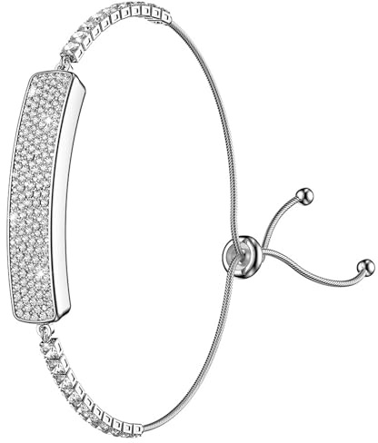 findtime Fitness Tracker Dressy Diamond Smart Bracelet for Women Ladies Health Wristband Heart Rate Monitor Sleep Tracker Step Counter Pedometer Waterproof Fashion Activity Tracker