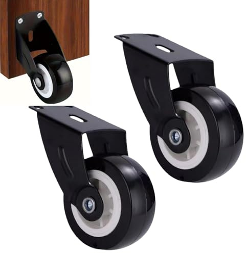 2PCS Heavy Duty Gate Wheels&Castors,Adjustable Gate Caster Wheel for Wooden Gates,Furniture,Outdoor Sliding Farm & Fence Doors,Rust-Proof Support Pulley Hardware,Widely Applicable(Door Guide Wheel)
