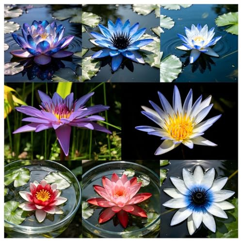 Seltene und farbenprächtige Seerosen (zur Kultivierung) – ideal für Teiche, Aquarien, Wasserlandschaften und als Geschenk; hohe Keimrate und einfach zu kultivieren.-30pcs