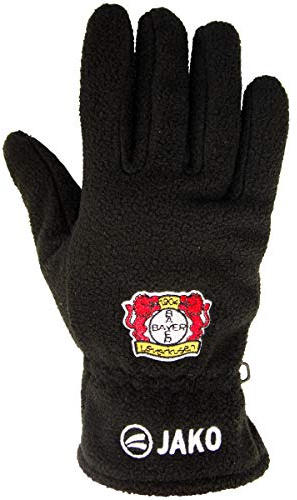 JAKO Uni Leverkusen Fleecehandschuhe Bayer 04, schwarz, 5, BA2587
