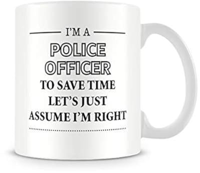 Behind The Glass - I'm A Police Officer. - Printed Funny Mug - Great Gift/Present Idea, Ceramic, 11fl.oz.