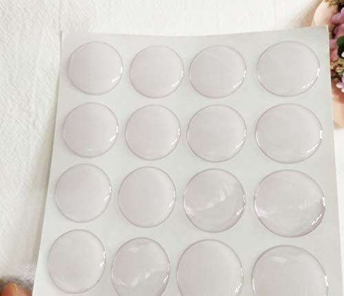 Set von 50 stücke Klar Runde 3D Dome Kreis Epoxy Aufkleber Für DIY Flaschenverschluss Aufkleber Selbstklebende Harz (2 zoll)