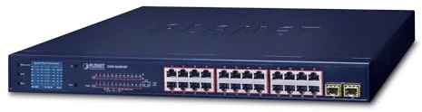 Planet GSW-2620VHP Unmanaged Network Switch Gigabit Ethernet (10/100/1000) Energie Über Ethernet (PoE) Unterstützung 1U Schwarz Netzwerk-Switch - Netzwerk- Unterstützung, Rack-Einbau, 1U