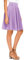 Urban GoCo Donna Moda Svasata Mini Gonna da Pattinatrice Versatile Elastica Solida Colore Gonna (M, Lilac-Lungo)