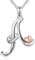 CELESTIA Buchstabe A Kette für Damen Mädchen, 925 Sterling Silber Roségold Anfangsbuchstaben und Herz Anhänger, Personalisierte Schmuck Geschenke für Sie