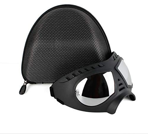 GOONSDS Hundebrille Für Hunde Mit Langer Schnauze - Windbrille Für Hunde Großer Rassen Winddichte Schneesichere Schutzbrille Für Haustiere, Weicher Rahmen Und Verstellbare Träger,Schwarz