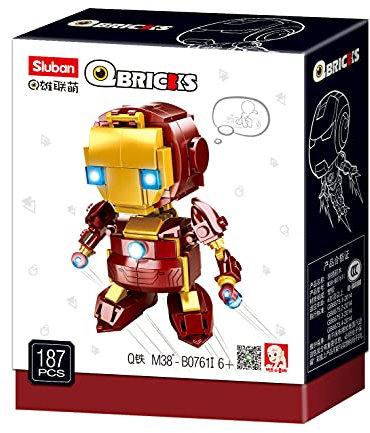 Sluban M38-B0761I Qbricks-Ironman, Mehrfarbig