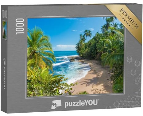 puzzleYOU: Puzzle 1000 Teile „Wunderschöner karibischer Strand bei Puerto Viejo, Costa Rica“ – aus der Puzzle-Kollektion Costa Rica