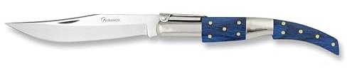 Navaja ARABE CARRACA Nº00 St Azul 7 cm para Caza, Pesca, Camping, Outdoor, Supervivencia y Bushcraft Albainox + Portabotellas de regalo