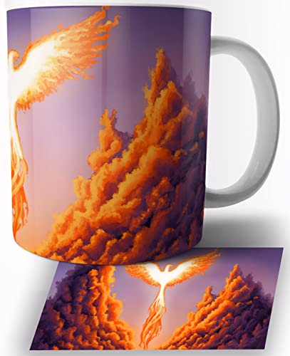 Der Phoenix Vogel Loiseau Phenix Ave Fenix The Phoenix Bird B Keramik Becher 325ml Tasse Mug