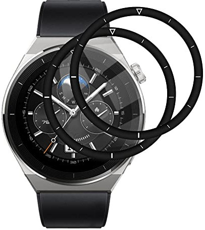 FiiMoo Pellicola Protettiva Compatibile con Huawei Watch GT3 Pro 46mm [2 pièces] [Durezza 5H] [Copertura 3D completa] [Case Friendly], Pellicola Protettiva, Protezione Schermo