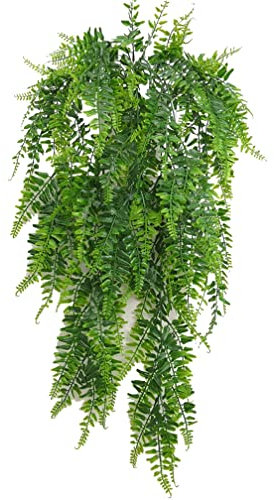 Jungerhouse Plante Artificielle Fougère de Boston Plantes Mur Végétal Artificiel Tombante pour Les Décorations à la Maison et Extérieur de Mariage Déco (Taille Unique,Vert)