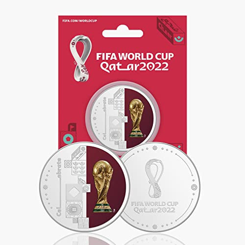The Koin Club Collectable FIFA World Cup Qatar 2022 Football Championship Colour Silver Coin