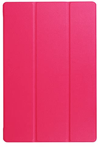 INSOLKIDON Compatible con Acer Iconia One 10 B3-A40 Tablet Funda Protectora Trasera de Cuero Bumper Protección de Cuerpo Completo Funda Protectora de Cuero (Rosa roja)