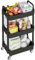 Dttwacoyh，3 tier storage trolley，kitchen trolley，bar cart，storage trolley on wheels， For Kitchen, Bathroom, drawing room,Black