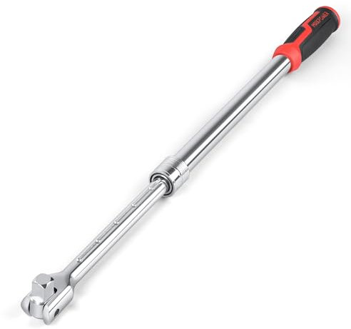 MAXPOWER Breaker Bar Telescopic, 1/2-Inch Drive Breaker Bar Extendable Flex Handle, Length Adjustment 430mm-570mm