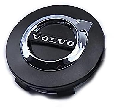 WOAFEY Nabendeckel 4 STÜCKE 65mm für Volvo V40 C40 S40 S60 C30 V60 S90 V90 V70 C70 Car Rad Center Hub Cap Auto Styling Felgen Abdeckung Badge Emblem Aufkleber Radnabenkappen,Black