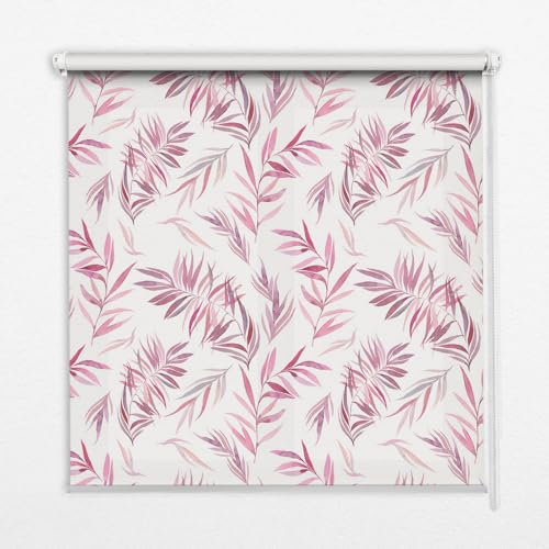 Tulup Verdunkelung Innenbereich Rollos 110x240cm - Rosa Blätter