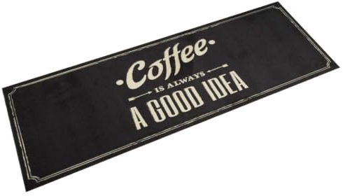 vidaXL Küchenteppich, Küchenläufer rutschfest Waschbar, Teppichläufer für Innen Außen, Teppich Läufer Küchenmatte, Kaffee 60x180cm Samt