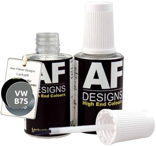 Alex Flittner Designs Lackstift für VW Pyrit Silver Metallic B7S LB7S 2x20 | Lackstift Set geeignet für Farbcode: B7S/LB7S und Farbname: Pyrit Silver Metallic