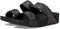 Fitflop Women's LULU Multi-Tonal Glitter Slides Sandal, Black, 4 UK