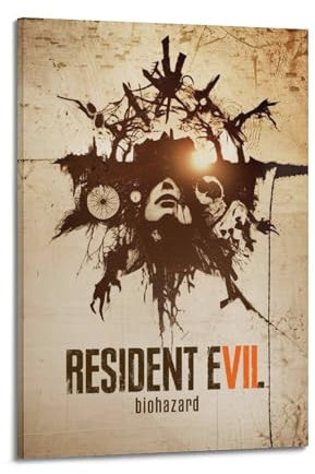 GOUYOONL Poster, Motiv: Game Resident Evil 7, dekoratives Gemälde, Leinwand, Wandposter und Kunstdruck, moderne Familienschlafzimmer-Dekoration, Poster, 20 x 30 cm