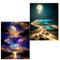 Aiuorty 2 Pack Diamond Painting Bilder Mond Erwachsene Full DIY Diamant Kunst Malerei Stickerei Set Diamond Painting for Home Decoration, Christmas Gifts 30x40cm