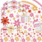 Daisy Flower Party Geschirr Set,Gänseblümchen Partygeschirr Set,Party Dekorationen einschließlich Papier Teller Pappbecher Servietten für Hochzeit Geburtstag Deko (53PCS 16 Gäste)