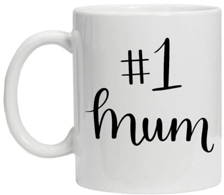 Ceramic Mug Number 1 Mum Beautiful Heartfelt Gift with Gift Box Birthdays Christmas or Just to Show You Care Tumbler, Drinkware Mother
