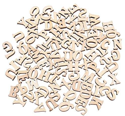 SEWOART 200 Stk Unfertige Holzbuchstaben Bastelbedarf Zum Selbermachen Leeres Puzzle Mini- Mini-sammelalbum Rätsel Für Buchstaben Für Die Wanddekoration Miniaturdekoration Hölzern
