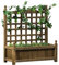 Outsunny Jardinière avec Treillis - bac à Fleurs - jardinière sur Pied - dim. 64L x 28l x 75H cm Inserts d'irrigation Inclus Bois Sapin traité
