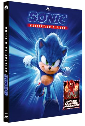 COFFRET SONIC - COLLECTION 3 FILMS + SERIE KNUCKLES - 4 BD