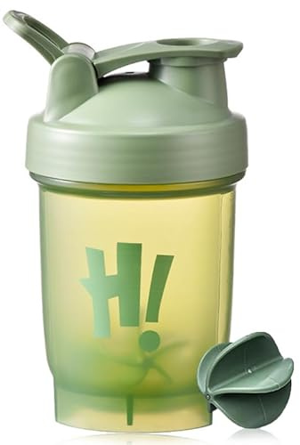 Guoxintech Protein Shaker Bottle 500ml with Mixing Ball, Leakproof Flip On Lid, Odourless, Temperature Safe, Dishwasher Safe(Green)