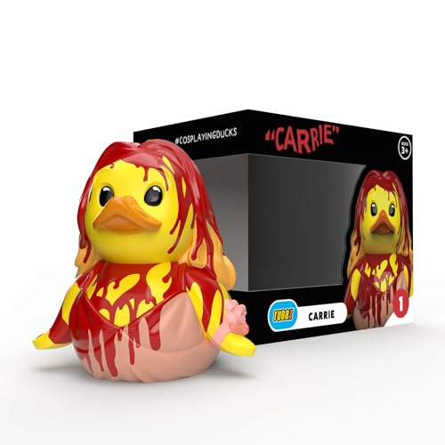 TUBBZ Horror - Carrie White Telekinetic Rubber Duck Collectable Toy 9 cm | Official Carrie Merchandise – Boxed Vinyl Figure for Display, Telekinetic Horror Character, Fan Decor & Novelty Duck Gift