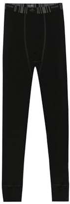 Dilling Herren Merino Long Johns ohne Eingriff 1x1 glatt aus 100% Bio Merinowolle Slim Fit Base Layer atmungsaktiv