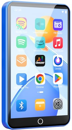 Reproductor MP3 de 80 GB con WiFi Bluetooth, Pantalla táctil IPS de 4 Pulgadas, Reproductor de música para niños, Reproductor MP4 Android con Spotify, Audible, Amazon Music, Deezer