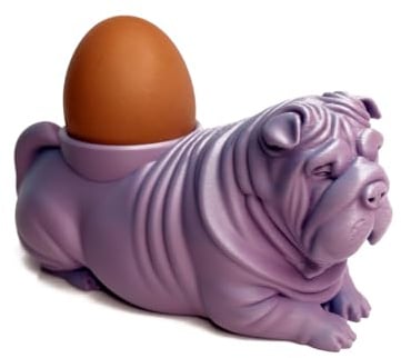 Animal Egg Cup Holder Eggs Cups for Family Breakfast Hard Soft Boiled Egg – Fun Shar Pei Dog Novelty Eggs Cup Easter Gift (Shar Pei)