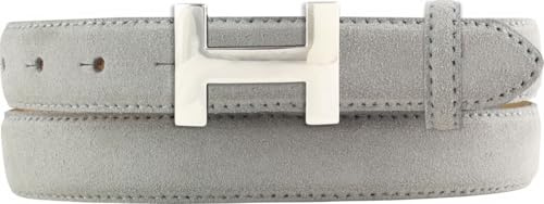 BELTINGER Damen-Gürtel Horus aus Veloursleder 2,5 cm | Velour-Ledergürtel für Damen 25mm | Wildleder-Gürtel mit silber, glänzender Gürtelschließe