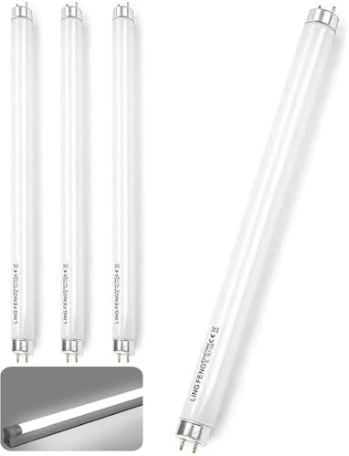 Paquete De 4 Tubos Fluorescentes T8 De 15W, Tubo CFL 450mm, Blanco Frío 6500K, 1100 LM, Casquillo G13, Lámpara De Bajo Consumo, Luz De Emergencia De Bajo Consumo Para Cocina, Baño, Armario Y Garaje