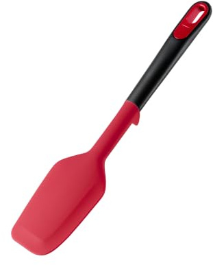 Tefal Ingenio+ Teigschaber, spülmaschinengeeignet, flexible Antihaft-Kante | Kuchenheber und Tortenheber, hitzebeständig bis 250 °C, glasfaserverstärktes Nylon, schwarz/rot, K19842