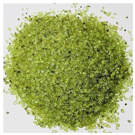 Piedra de olivino y peridoto pulida en forma de roca, 50 g, grava de cristal de cuarzo verde for manualidades, accesorios de bricolaje y decoración de jardín.